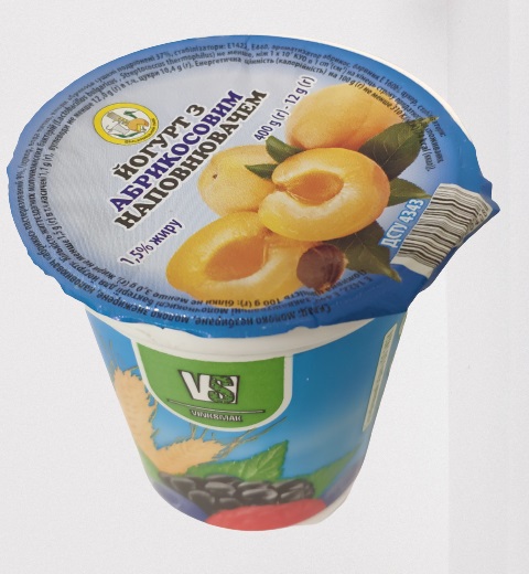 Йогурт питний ВІНЬКОВЕЦЬКИЙ СМАК абрикос, 1,5%, 400 г